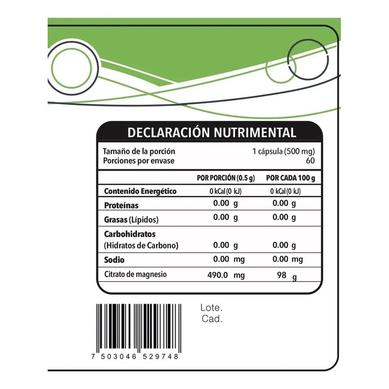 Citrato De Magnesio 60 Caps Y Omega 3 6 9