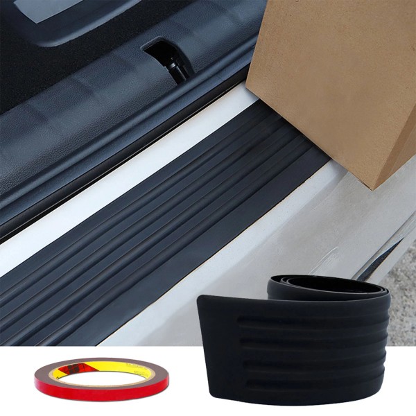 CHUSYYRAY Rubber Car Rear Bumper Protector Trim Strip Trunk Sill
