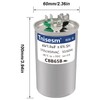 Tnisesm 45+7.5uF 45/7.5 MFD ±6% 370V/440V AC CBB65B Capacitor Dual