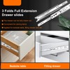 18 inch Drawer Slides 4 Pairs (8pcs) 3 fold Full