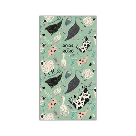 2025 Pocket Planner: Two-Year-Plus Monthly Pocket Calendar Planner (29-Month): August 2024 - December 2026, 6.5" x 3.5" - Farmyard Frolic