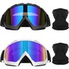 Lievermo Motorcycle Goggles Dirt Bike Goggles 2 Pack ATV Off-Road Riding Motocross Ski Goggles