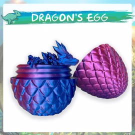 YumSur 3D Printed Dragon Egg Mysterious Dragon Eggs with Dragon Inside Home Office Desk Decoration Adults Children Gifts Toys