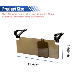 Anti-Glare Car Sun Visor Extender, 2 in 1 Day and Night Polarized Car Visor, Safety Driving Sunshade Extender Anti-Dazzle Sun Blocker Protect from Snow Blindness, Sunlight, UV Rays (1PC)