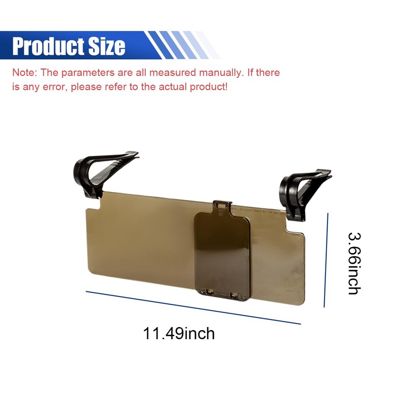 Anti-Glare Car Sun Visor Extender, 2 in 1 Day and