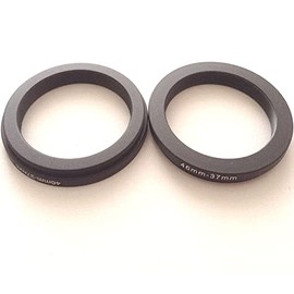 2x Metal 46-37mm Step-Down Rings D-SLR Video Camera Lens Connector Size Adapter 46mm To 37mm Filter Aperture Connect-ing 46-37 Circle Screws Photo Picture View Fix Photograph Parts Accessories