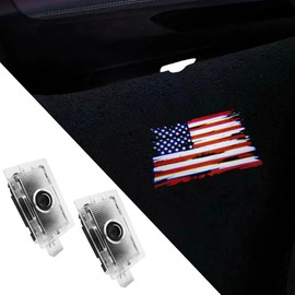 uuakarin 2 PCS Car Door Logo Lights Compatible for Charger 2010-present Courtesy LED Ghost Shadow Light Projector Lamps Accessories(US Flag)
