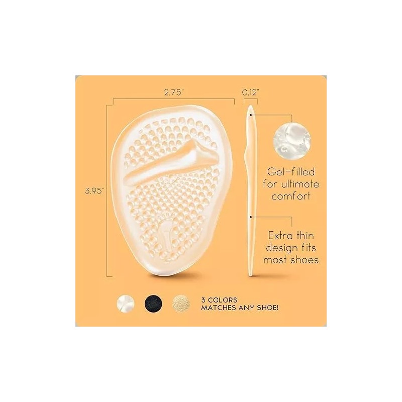 Walkize Metatarsal Pads for Women Ball of Foot Cushion Foot