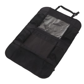 Car Backseat Organizer, Protect Child Seats with Tablet Holder and Multiple Storage Pockets, Durable Waterproof Car Seatback Protector Cover for Kids, Black