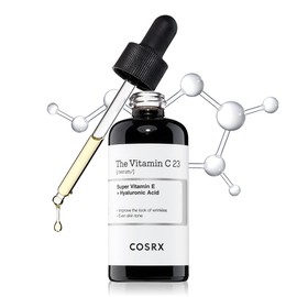 COSRX Vitamin C23 Serum, 0.7 fl oz (20 ml), Vitamin C, Vitamin E, Hyaluronic Acid, Glitter, Pore Reduction, Complexion Improvement, Brightening, Anti-Aging, Hurrica, High Concentration, Pure Vitamin C, Real Vitamin C, Sensitive Skin, Tested for Human Body, Cosmetics