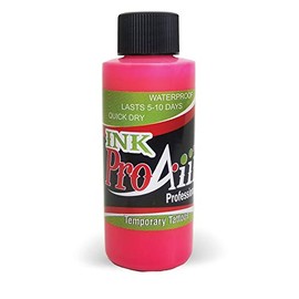Body Paint - ProAiir Temporary Tattoo Ink - 2.1 oz (60ml) Fluorescent Hot Pink