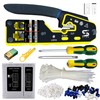 SAMTEK RJ45 Crimp Tool Kit, All in One Pass Through