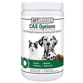 Vet Classics Vet Classics CAS Options Extra Strength Immune Support for Dogs, Cats C Pet Health Supplement, Dog Antioxidant Care C Extra-Strength Dog Supplement Formula C 120 Soft Chews