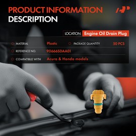 A-Premium 50PCS Plastic Retainer Clips Engine Oil Drain Plug Auto Fasteners Compatible with Ford F-150 F150 2015 2016 2017 2018