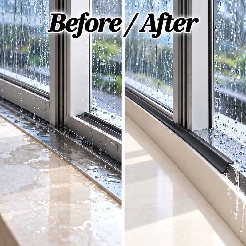 Self-Adhesive Window Water Blocking Bar – Rubber Rain Barrier Strip