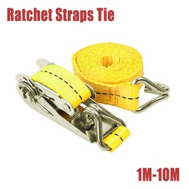 800 kg 1-10 m Tension Straps with Hook Ratchet One Piece 1 Piece Ratchet Straps Lashing Straps 1.5 m