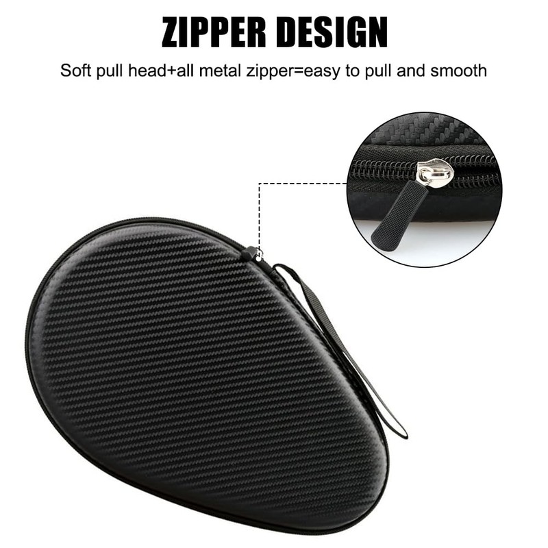 MiOYOOW Table Tennis Racket Case, Hard Shell Ping Pong Storage