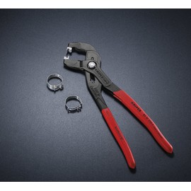 Knipex Tools 85 51 250 C, 10" Hose Clamp Pliers for Click Clamps