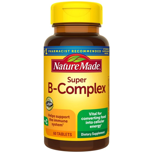 Super B-Complex Tablets, 60 Count for Metabolic Health