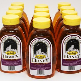 Star Thistle Honey 16oz. Bottle - Bulk Case of 12 Unpasteurized Unblended No Additives Pure Michigan Honey