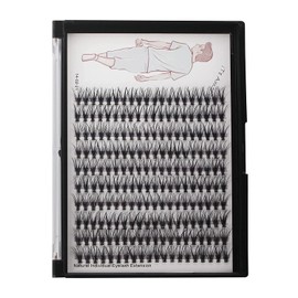 Dedila 8-20mm Available 200Pcs Handmade Natural long 20Roots Black Soft Individual False Eyelashes Fluffy Cross Makeup Cluster Eyelashes Thickness 0.07mm D Curl Eye Lashes Extensions (11mm)