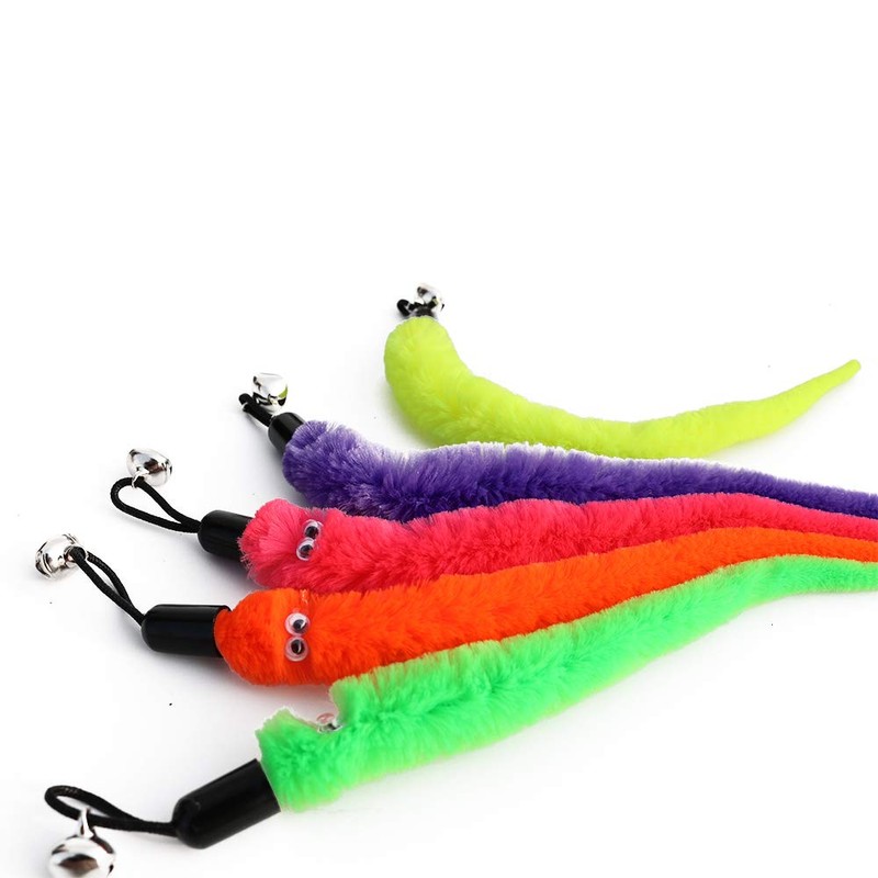 Chaslean Feather Toy, Cat Toy, Natural Bird's Feathers, Includes Bell,