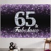HAMIGAR 6x4ft Happy 65th Birthday Banner Backdrop - 65 &