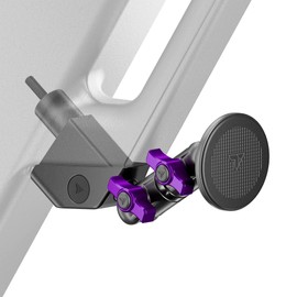 Tackform Link Grab Handle/A-Pillar Mount with Magnetic Phone Holder - Compatible with MagSafe, 2018-2023 Jeep Wrangler JL, & 2020-2023 Jeep Gladiator JT | All-Metal | CNC Billet Aluminum | Purple
