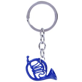 Llavero popular, llavero de cuerno, llavero francés, para la familia del de cumpleaños del amante del de Navidad(Blue French Horn Keychain)