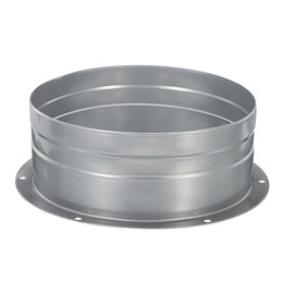 PATIKIL 6 Inch Duct Connector Flange, Metal Straight Pipe Exhaust Hose Flange for Heating Cooling Ventilation HVAC System