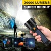 2 Pack LED Rechargeable Flashlight - 20000 Lumens Super Bright