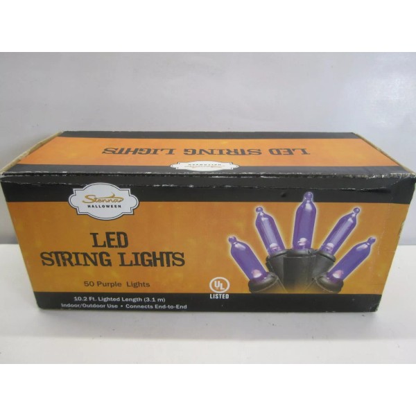 Sienna Halloween LED String Lights 10.2 ft - 50 Purple