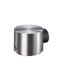 PHOS Design Door Stop Made of Solid Stainless Steel, Floor Mounting, Matt Brushed, Side Door Buffers, Includes Mounting Material for Screwing In, Door Protection, Wall Protection, Fixed, Door Stopper