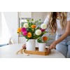 Large 7.3"+5.4" Elegant Ceramic Utensil Holder for Countertop, Cooking Utensils