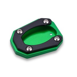 LEDISHUN Motorcycle Kickstand Pad Side Stand Foot Extension Enlarger Plate Support (for Kawasaki Vehicle) Z900 RS Z650 RS Z1000 SX NINJA650 ZX-6R ZX-10R VER1000 ER-6F H2 SX (Green)