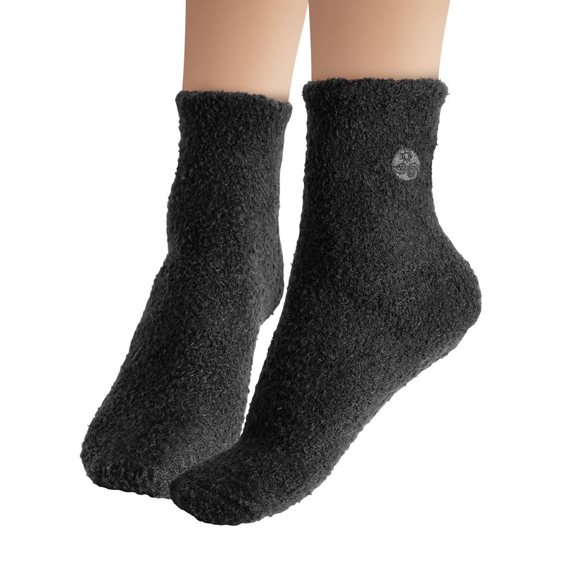 Earth Therapeutics Aloe Socks - Double Pack - Gray/Black (2