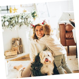 WHAMVOX Cosplay Elf Antler Hair Clip Pair Xmas Barrette Cartoon Headdress for Christmas Hairpin Set