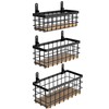 Homiviv Small Metal Wire Storage Basket, 3 Pieces Wire Bathroom