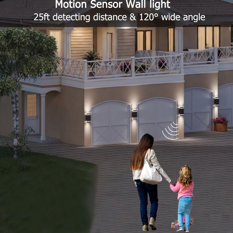 rosykite Motion Sensor Outdoor Wall Lights, Dusk to Dawn Exterior