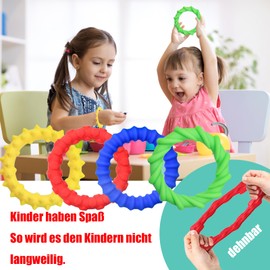 Fidegt Toys Sensory Bracelets, Pack of 4 Wristband, Fidget Decompression Toy, Sensory Fidget Anti-Stress Toy for Children, Boys, Girls, Stress Relief & Anxiety, Autism and ADHD