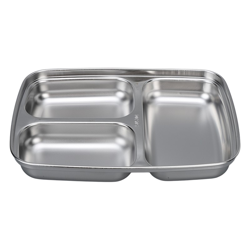 Thermal Insulation Bento Lunch Box 3 Grids Leakproof 304 Stainless
