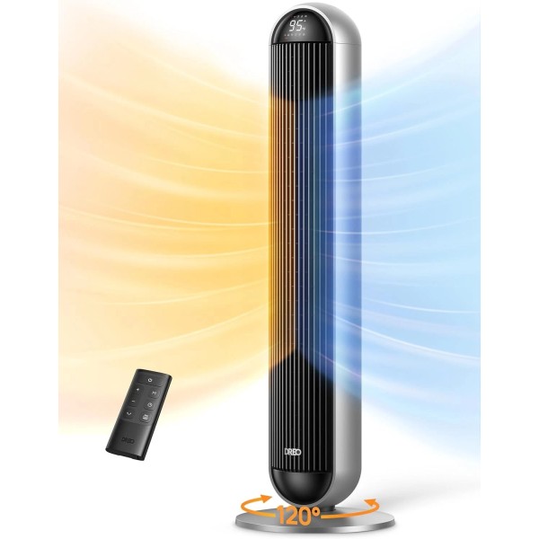 Dreo 42" Oscillating Standing Tower Fan and Heater Combo, 29ft/s,