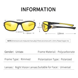 HGDGears Polarized Sports Sunglasses for Outdoor Cycling Driving Golf Running Fishing,Superlight Frame Eyewear Sun Glasses(UV400 Unisex)