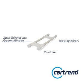 Cartrend cartrend Caravan 10241 Double Grab Bars for Securing Shelves Cupboards Caravan Camper Camping House Boat 25cm - 43cm