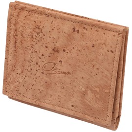 Simaru Cork Wallet with RFID Protection, Vegan Wallet for Men and Women, Unisex Mini Wallet for 6+ Cards, Notes & Coins, beige, Classic