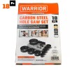 Warrior carbon steel hole saw set 18pc. NEW / US