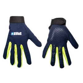 BYTE SKIN HOCKEY GLOVES NAVY LIME (SMALL)