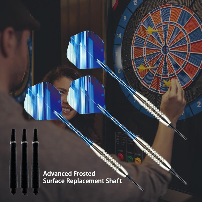 Pack of 3 Darts with Plastic Tip, for Electronic Dartboard,