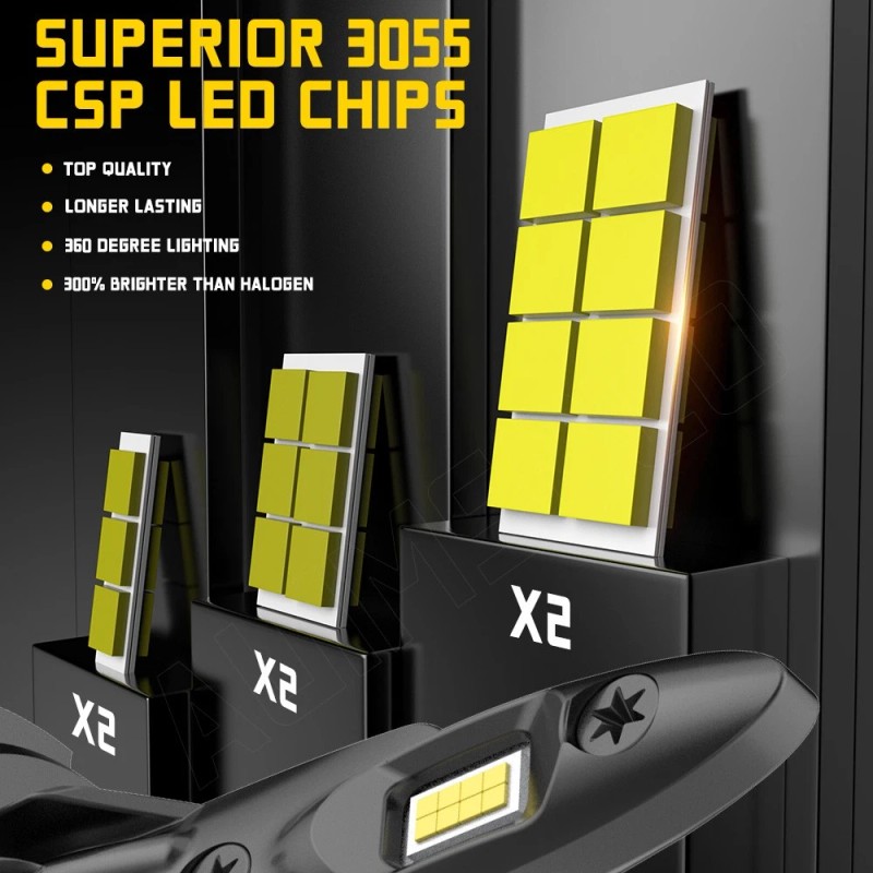 AUIMSOCO 4x H7 Super Bright LED Headlight Bulbs 60000LM Kit