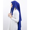 Muslim Women Luxury Crepe Tie Hijab, royal